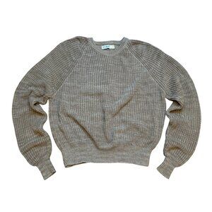 Vintage L.L. Bean Freeport Maine Mens 100% Cotton Brown Knit Fisherman Sweater X